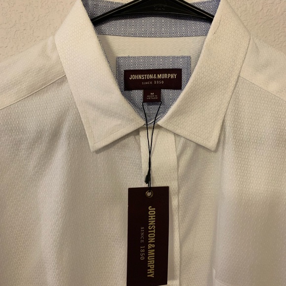 Johnston Murphy Mens Dress Button Down Shirt Mens Medium - Picture 3 of 4